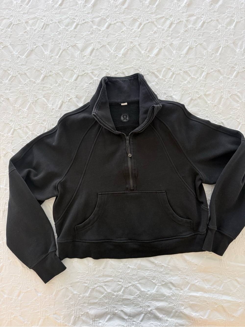 lululemon athletica Women’s Black Half-Zip Cowl Pullover